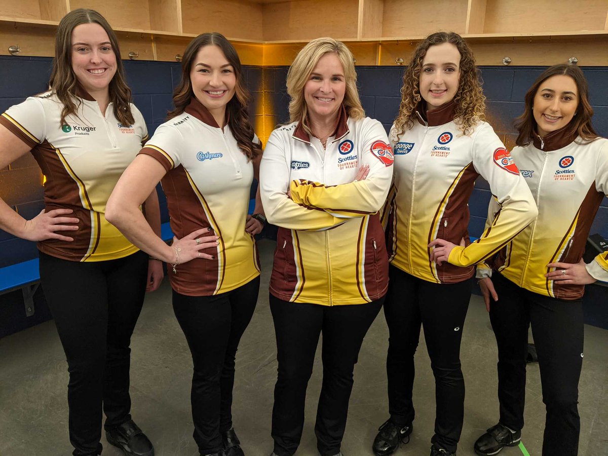 The G.O.A.T and her kids...<a href="/TeamJJonesCurl/">Team Jennifer Jones</a> of Manitoba! #STOH2023