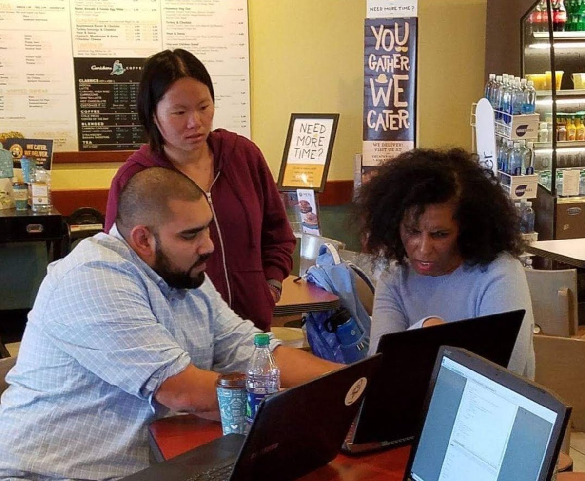My journey to landing my first job in tech. Literally everything that I did!

- Started with HTML, CSS and Javascript.
- I started going to meetups ALL THE TIME. Whenever I saw a meetup happening, I was there.- Learned Python.
Found zero python jobs in my area.