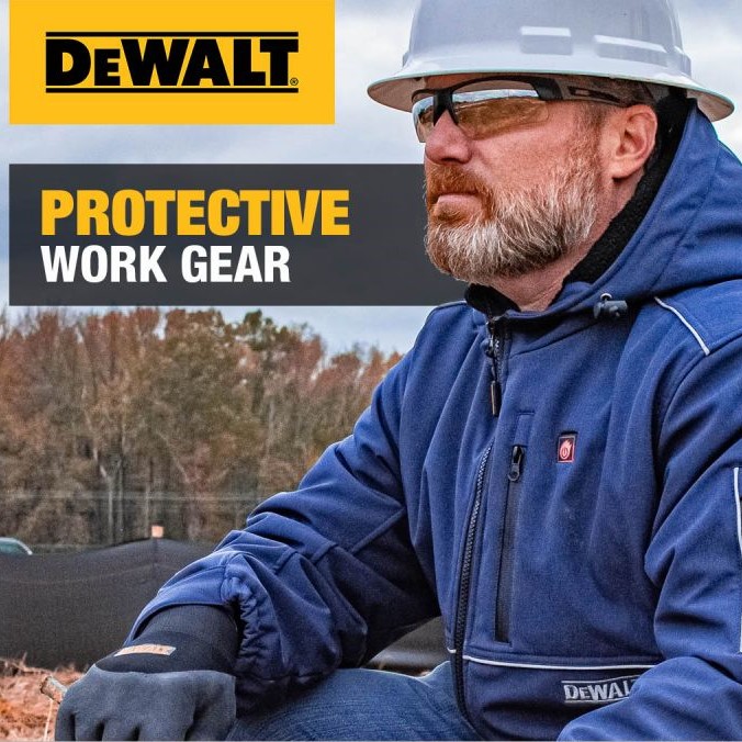 Protect yourself on the job with Dewalt Protective Gear. Select from a wide assortment of safety glasses, goggles, work gloves, and heated jackets. buff.ly/3lzFHwM #safety