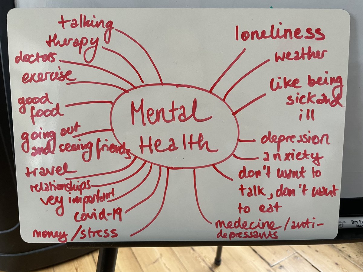 “What comes to mind when you think about mental health?”

We dedicated a recent session to mental health, covering
💬 Why it’s important, but sometimes difficult, to talk about
👥 How we can help friends &amp; family
📋 Support in our communities

Here are some things we discussed 👇