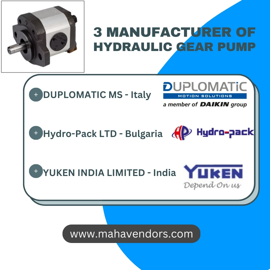 Mahavendors's tweet photo. 3 manufacturer of hydraulic gear pump

DUPLOMATIC MS - Italy
Hydro-Pack LTD - Bulgaria
YUKEN INDIA LIMITED - India

https://t.co/XsoiN9ckQn

#hydraulics #hydraulicpump #hydraulics #hydraulicapplication #Bulgaria #Italy #india #UnitedStates #Germany #Japan #China #unitedkingdom https://t.co/ijkyI0zyPl