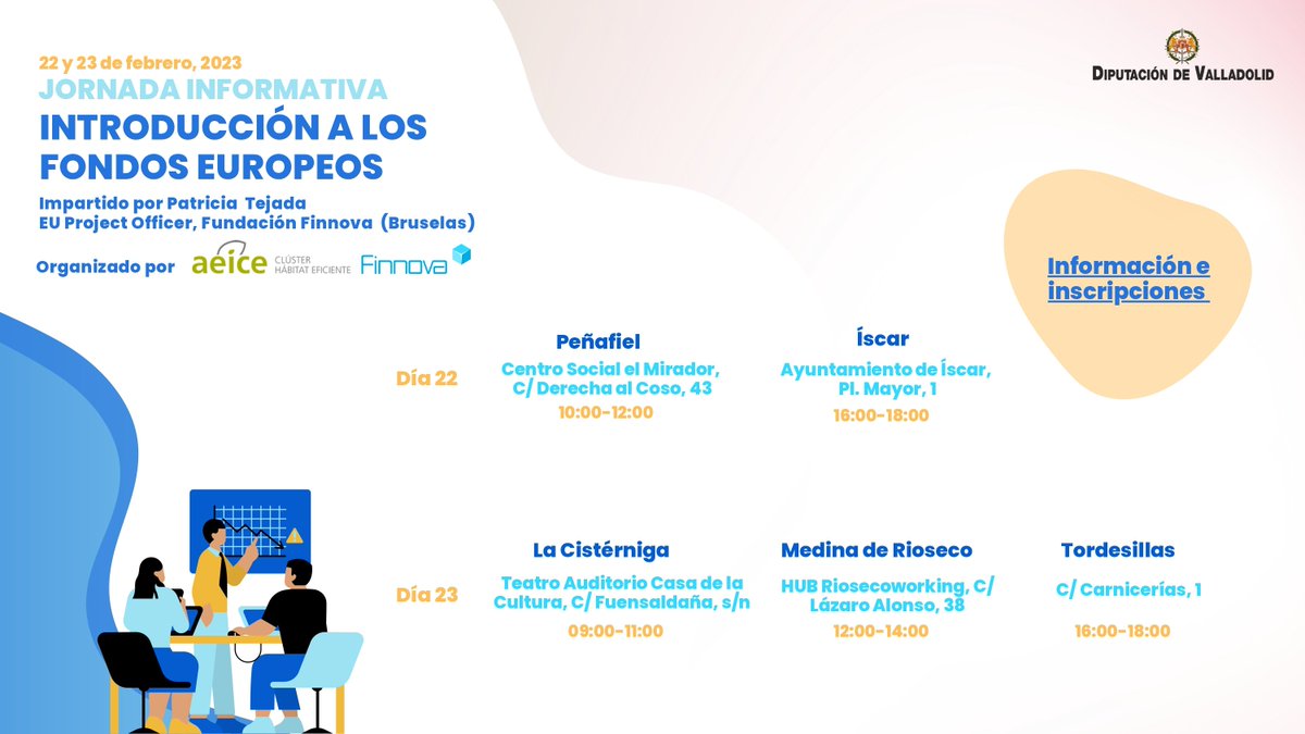 Durante el 22 y 23 de febrero se llevará a cabo una jornada informativa sobre la introducción a fondos europeos. ¡No te la pierdas!

Para más información e Inscripciones: docs.google.com/forms/d/e/1FAI…

#fondoseuropeos