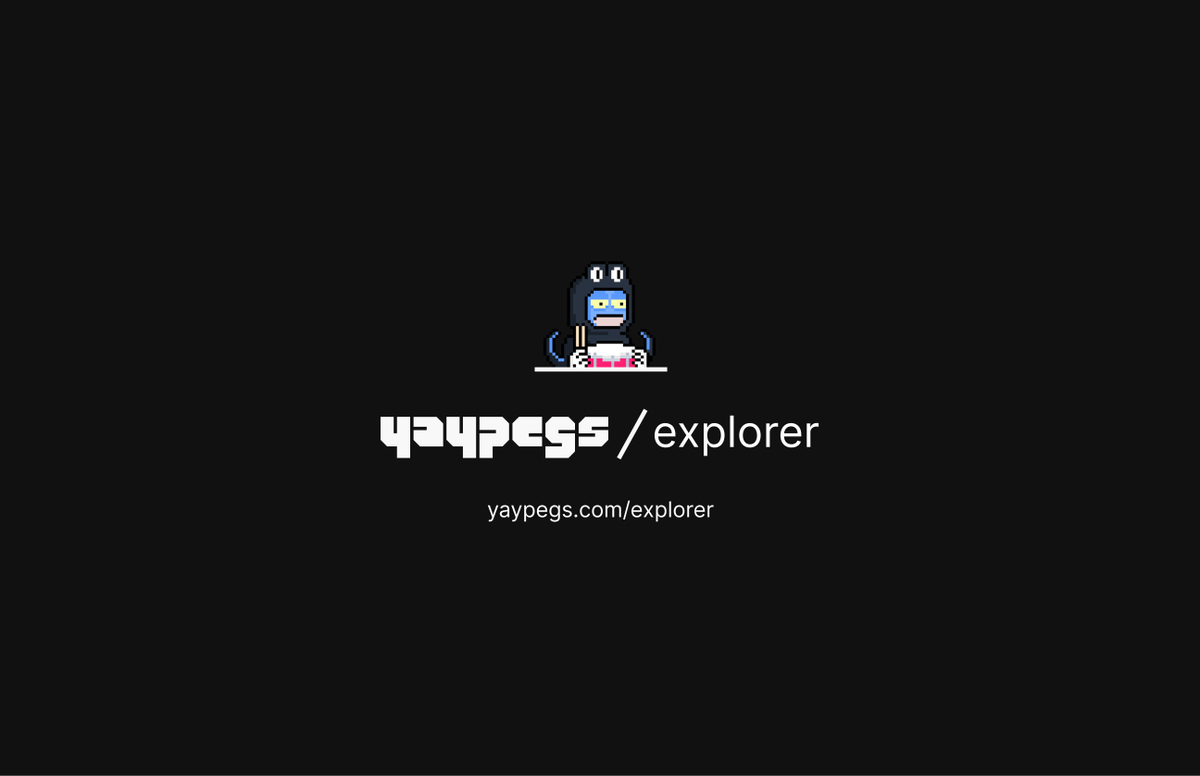 yaypegs's tweet photo. Yaypegs is designed in such a way that it is impossible to have an official ranking. There are hidden traits that are not reflected in the metadata. For this reason we create.
yaypegs/explorer
https://t.co/Lq5BzyBblp https://t.co/jXI0GbS0gu