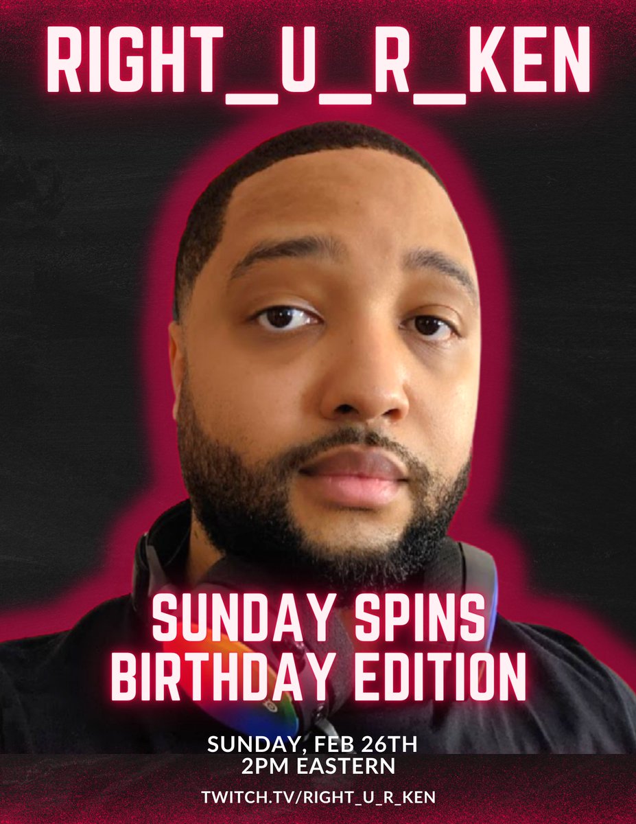 Sunday Spins are making a return for an early birthday celebration! 

Swing by and enjoy some House tunes and whatever else I have in my library 😅