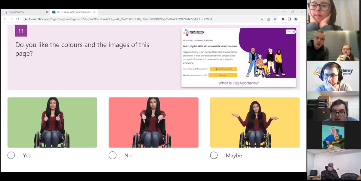 JoinDigiAcademy's tweet image. (1/2)
Co-designing &amp;amp; learning together about #accessible designs for our online #MicrosoftForm evaluation questionnaires and listening from the amazing feedback all panelists shared with us 🙌🏼

#inclusivedesign #digitalinclusion

@InclusionPlease @EITHealth @tcddublin @MS_eduIRL