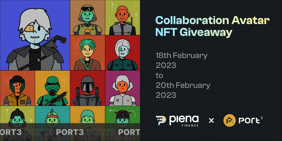 Plena - Crypto Super App (@plenafinance) on Twitter photo Are you guys ready for lift off?🚀
🤝We are delighted to team up with <a href="/Port3Network/">Port3 Network</a> for an Avatar #NFTGiveaway
📅Feb 18th - 20th , 72 hrs only
🥳You could win 1 of 20 Port3 Avatar #NFTs as a reward
👉To participate, simply complete our #SoQuest task: soquest.xyz/space/PlenaFin… Are you guys ready for lift off?🚀
🤝We are delighted to team up with <a href="/Port3Network/">Port3 Network</a> for an Avatar #NFTGiveaway
📅Feb 18th - 20th , 72 hrs only
🥳You could win 1 of 20 Port3 Avatar #NFTs as a reward
👉To participate, simply complete our #SoQuest task: soquest.xyz/space/PlenaFin…