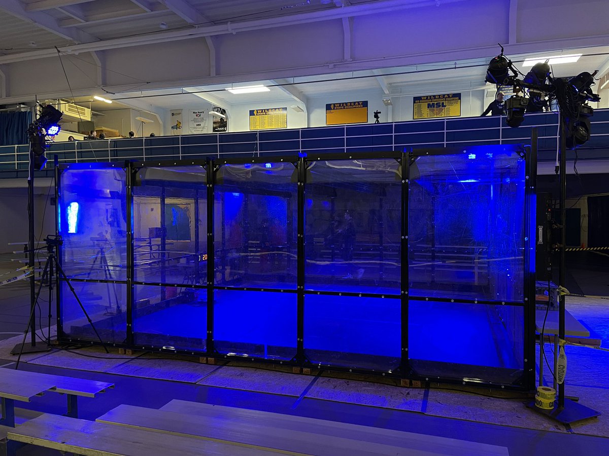 hubbardbradford's tweet image. The students and bots are ready to rumble! Brief calm before the storm. What a setup! Thanks to all who have help prepared for the next two days. Honored and proud to host the 2023 @District214 #RobotRumble! #TheWheelingWay #makeitmatter