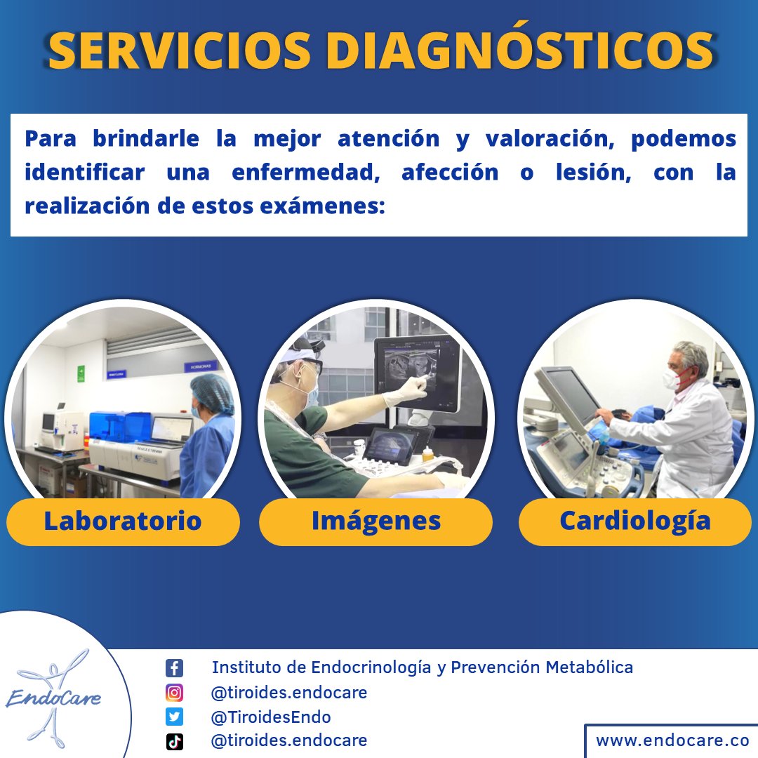TiroidesEndo's tweet photo. 💙En Endocare pensamos en nuestros #pacientes. 
👌🏽Por eso queremos invitarlo(a) a que se practique exámenes de #laboratorio, imagenología y #cardiología en nuestras instalaciones.

#exámenes #tiroides #biopsia #endocrinologo #patients #tests #thyroid #ecography #cardiologist https://t.co/unYAoNC5HE