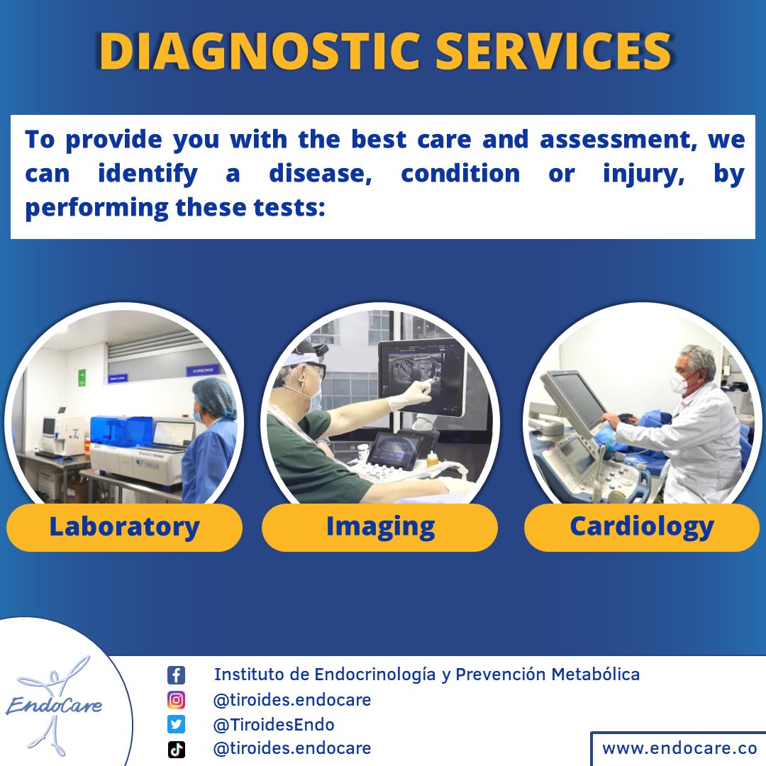 TiroidesEndo's tweet photo. 💙En Endocare pensamos en nuestros #pacientes. 
👌🏽Por eso queremos invitarlo(a) a que se practique exámenes de #laboratorio, imagenología y #cardiología en nuestras instalaciones.

#exámenes #tiroides #biopsia #endocrinologo #patients #tests #thyroid #ecography #cardiologist https://t.co/unYAoNC5HE