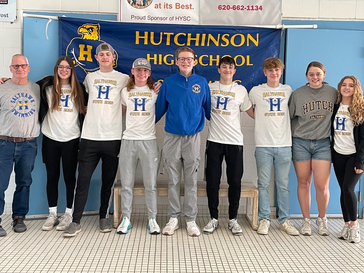 salthawkad's tweet photo. Boy’s Swimmers headed to State Swim at Lenexa. Good luck swimmers &amp; coaches. https://t.co/Hio7km62kW