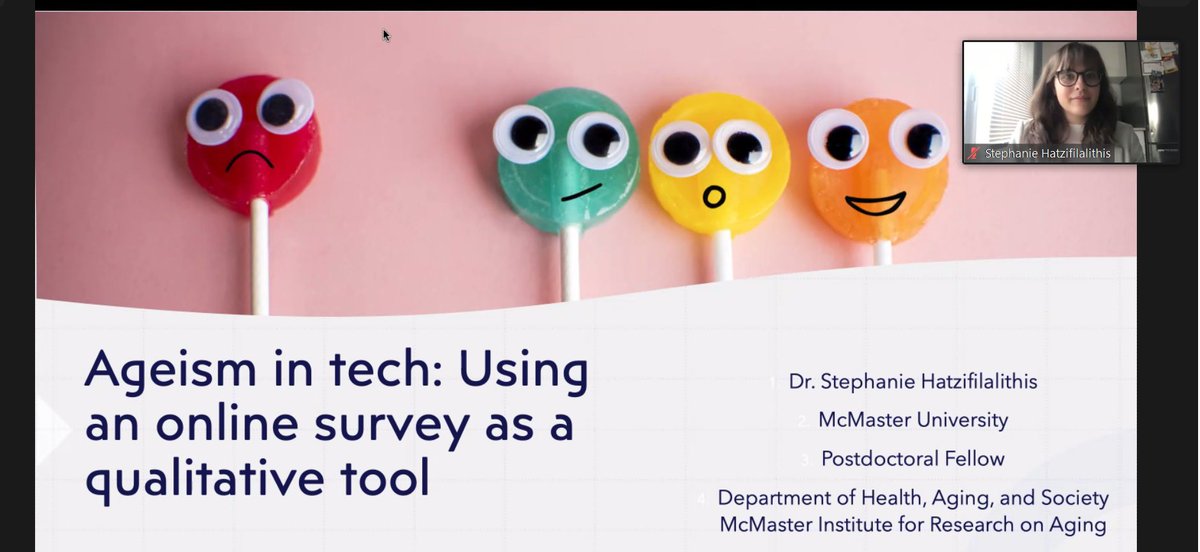 GilbreaCentre's tweet image. Such an insightful and engaging discussion in this morning&apos;s @Spark_McMaster #SparkTalk by Dr. @Stephaniehatzi on Ageism in Tech👏 
Stephanie explored her postdoctoral research that focuses on how age-based stereotypes influence digital technologies.