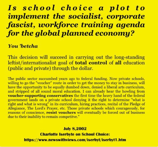 TXEDEXPOSED's tweet photo. School choice is a Trojan Horse for more Govt Control.
#essa #homeschool #privative https://t.co/M4NX3OpxLF