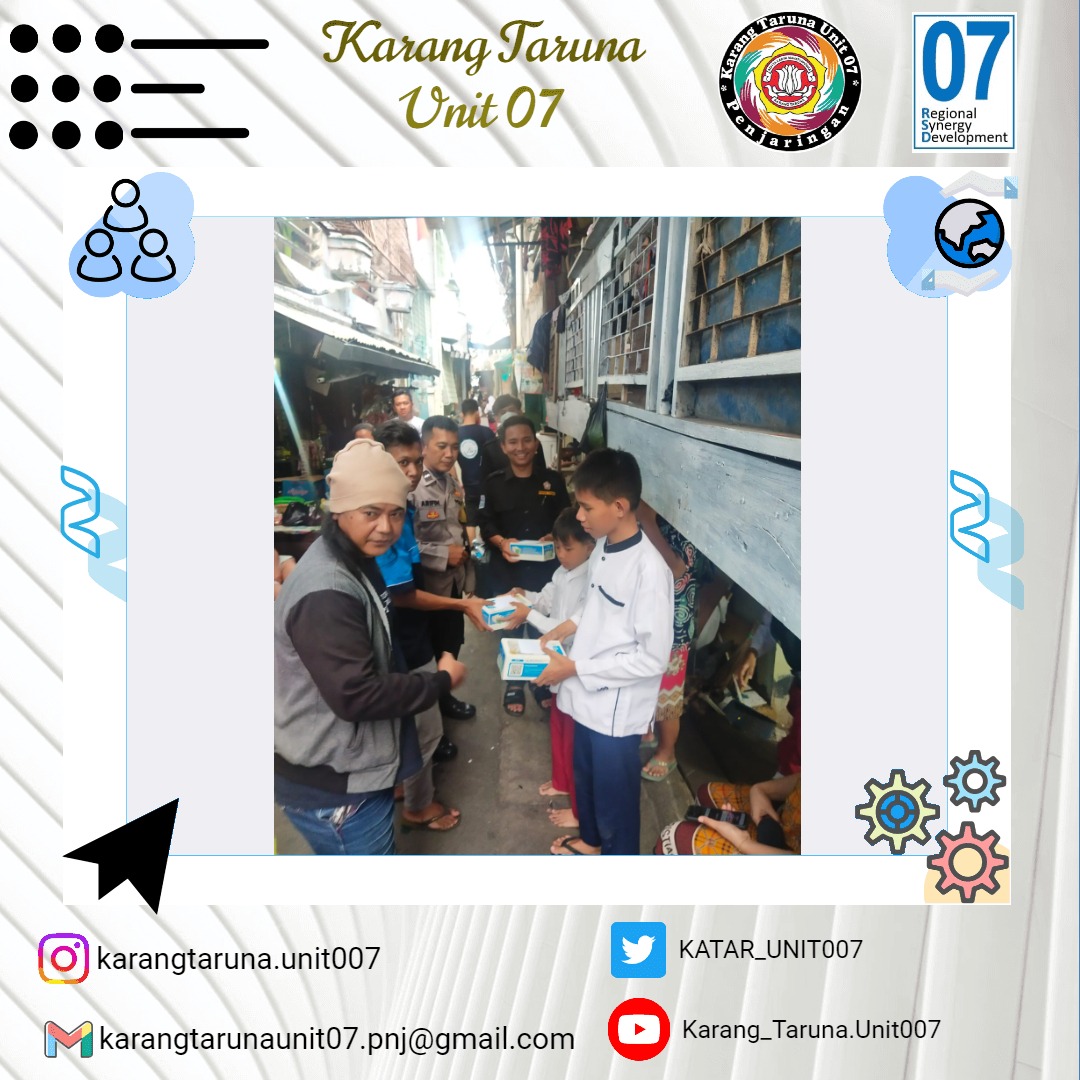 KATAR_UNIT007's tweet photo. Kegiatan rutin di hari Jum'at jubah (Jum'at berkah) Karang taruna unit 07 penjaringan https://t.co/CAriWIwp9R