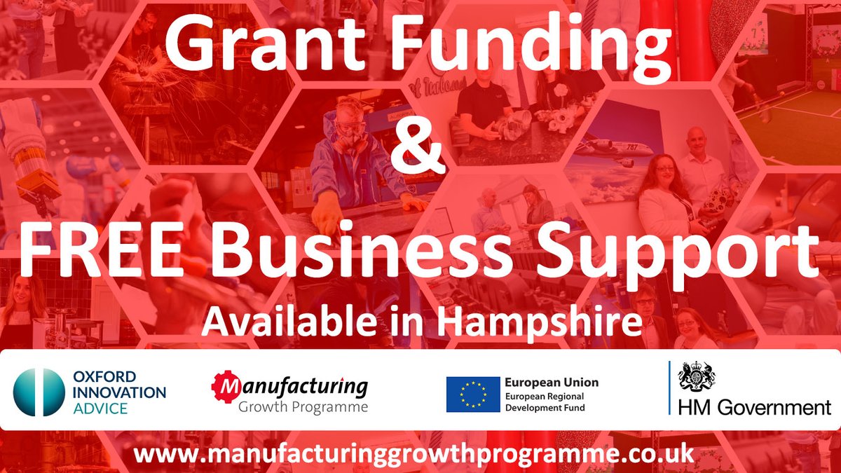 #HampshireHour  Are you an SME Manufacturer looking to grow your business? Click the link to see if you are eligible for grant funding towards the cost of a business improvement project! manufacturinggrowthprogramme.co.uk/apply/ #Leadership #Strategy #Productivity #Environmental  #BusinessSupport