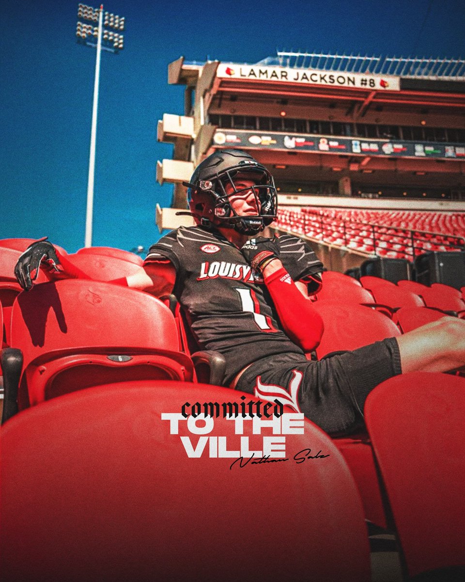 Nathan Salz (@nathan_salz) on Twitter photo Excited to announce I’ll be continuing my academic, football, & (hopefully) track career at the University of Louisville! Thx to my family, friends, & coaches who have supported me along the way. All glory to God! <a href="/LouisvilleFB/">Louisville Football</a> <a href="/pete_nochta13/">Pete Nochta</a> <a href="/CoachMarkHagen/">Mark Hagen</a> #GoCards #BrohmSqaud Excited to announce I’ll be continuing my academic, football, & (hopefully) track career at the University of Louisville! Thx to my family, friends, & coaches who have supported me along the way. All glory to God! <a href="/LouisvilleFB/">Louisville Football</a> <a href="/pete_nochta13/">Pete Nochta</a> <a href="/CoachMarkHagen/">Mark Hagen</a> #GoCards #BrohmSqaud