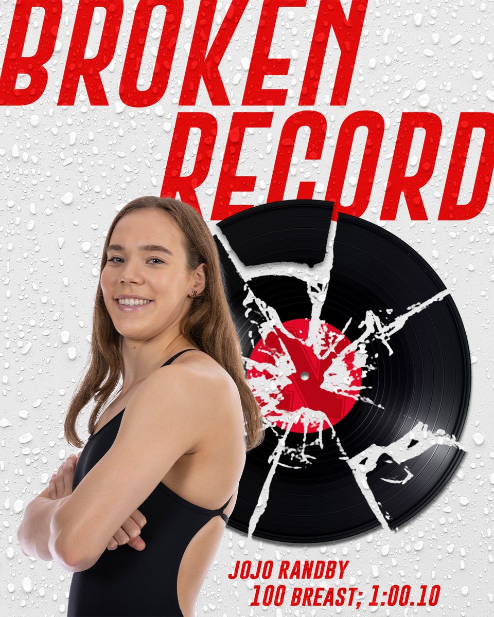HuskerSwimNDive's tweet photo. Another record goes 𝐃𝐎𝐖𝐍 🤯

JoJo is headed to the 100 Breaststroke A-final after breaking the school record with a 1:00.10!

#GBR https://t.co/Xy5paWBRjk