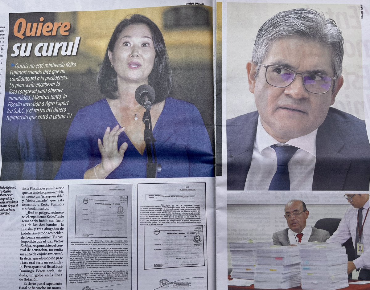 eloymarchan's tweet photo. En la edición de hoy de @ensustrece:
Keiko Fujimori está pensando ser congresista para tener algún tipo de blindaje político de cara a su juicio por lavado de activos.
También: los pagos con dinero “pitufeado” e ilícito que hizo el fujimorismo a @Latina_pe. https://t.co/Lthq6HfkWC
