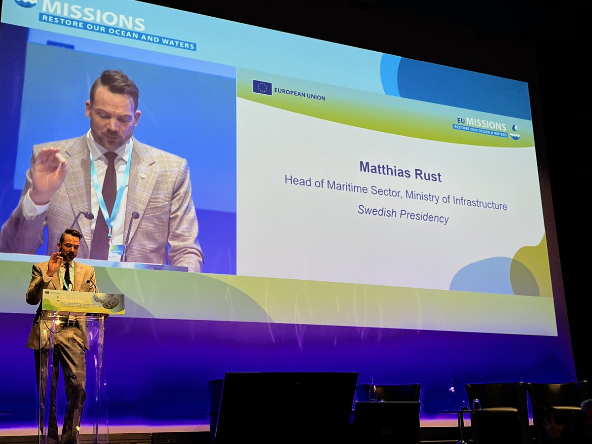 Great news: #Sweden has worked out their #oceanliteracy strategy. They will also measure the level of ocean literacy of their citizens, says #MatthiasRust Head of #Maritime sector. Hopefully other states will follow. #EUMissions #MissionOcean #EU4Ocean