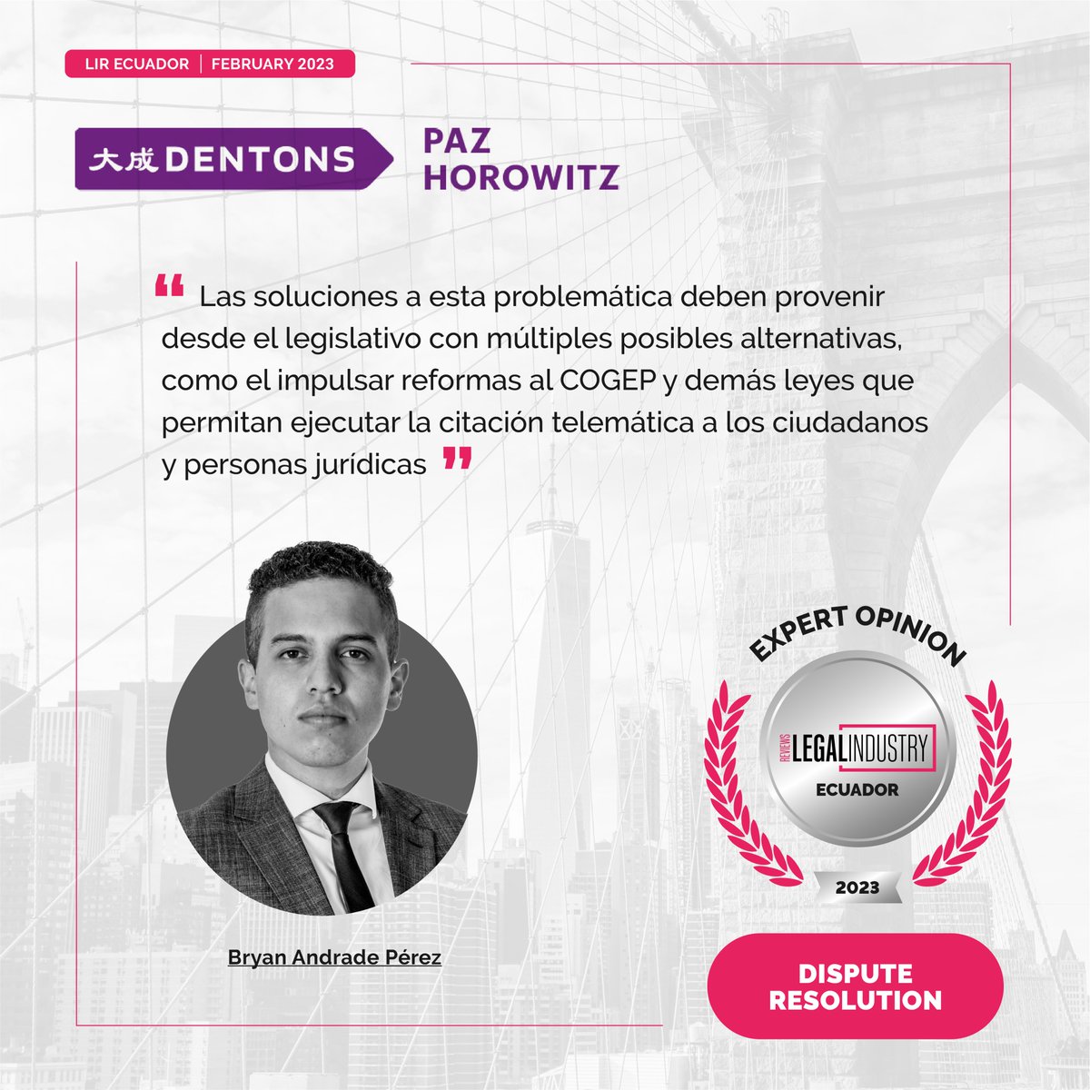 Compartimos con ustedes nuestro más reciente aporte en la 9na edición de la revista #TheLegalIndustryReviews.  

Accede a el artículo completo escrito por nuestro Asociado Bryan Andrade <a href="/bryandrade1998/">Bryan Andrade</a> aquí: lnkd.in/edZ2TGmu 

#DentonsPH