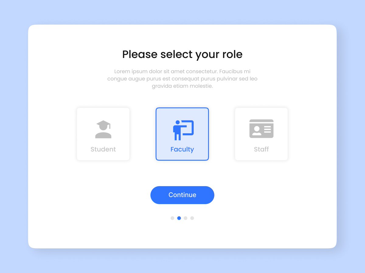 bonyhabib's tweet photo. Daily UI 064 - Select User Type
Behance: https://t.co/ewYUxmfFzg
Dribbble: https://t.co/NAXLtTwEiA
#dailyui #dailyui064 #selectusertype #UserType #selectrole #user #role #student #faculty #staff #universitywebsite #webpage #webdesign #website #ui #ux #uiux #uiuxdesign https://t.co/gfsKZHR9Fk