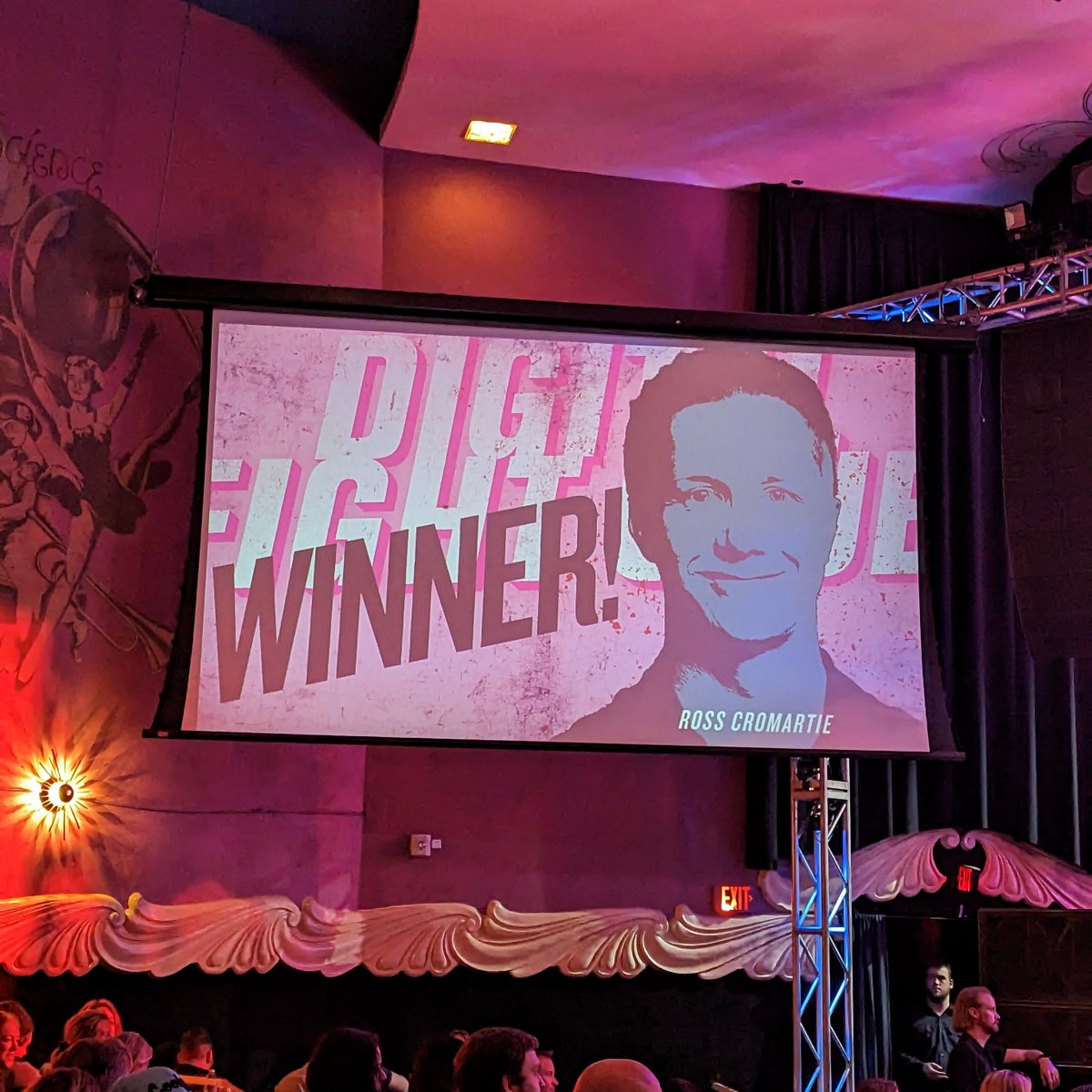 rbadtx's tweet photo. Big shoutout to our CEO, Ross Cromartie, for his awesome fight last night at Digital Fight Club! Ross argued that AI is a useful tool for agencies, but it could never replace human creatives and won his fight! 💪 🏆 

Thanks to the RBA fam who came out and supported last night! https://t.co/UGfYO9hGIe