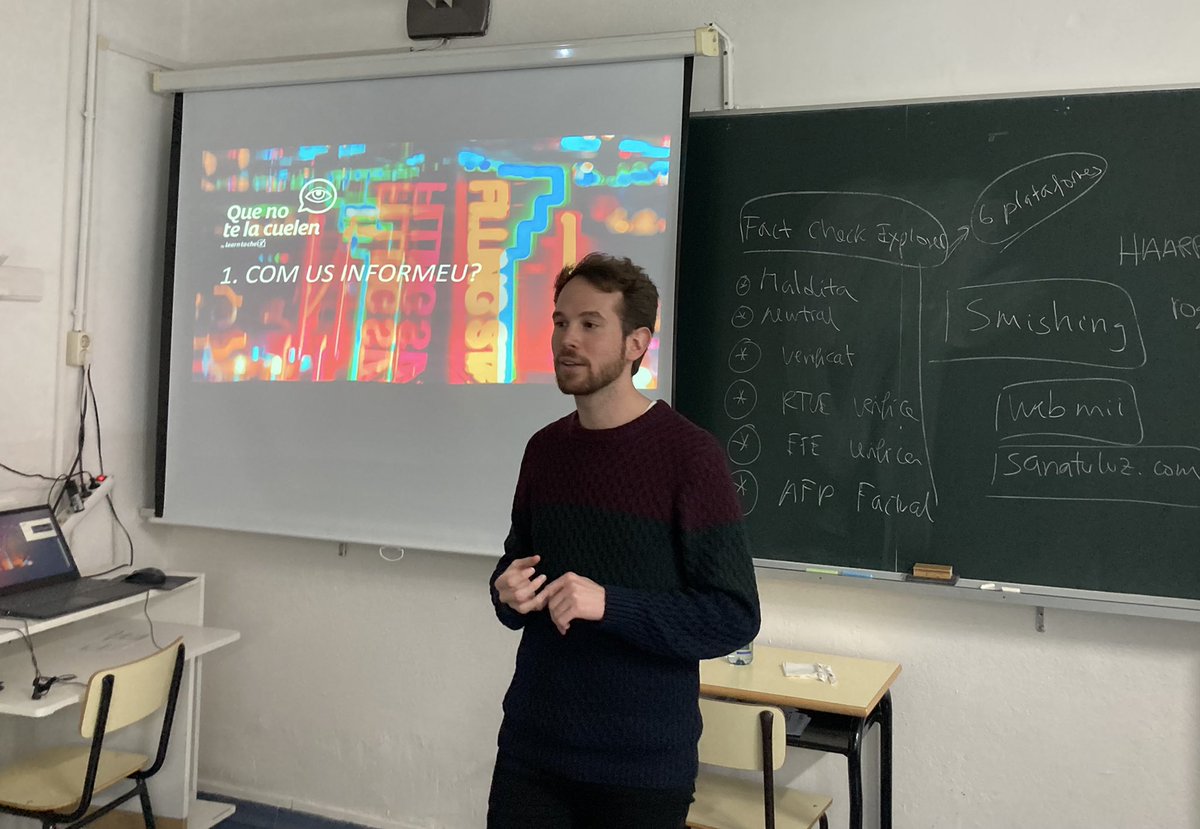 learntocheck's tweet photo. 👨🏫 Nova jornada de tallers al @ce_politecnics amb alumnat del grau en Màrqueting i Publicitat. Hem parlat de pràctiques com l'#smishing, del concepte de #fakenews i d'eines de verificació com #TinEye i #FactCheckExplorer
👉 Informa't dels nostres cursos: https://t.co/FydDgeYov4 https://t.co/0DoYfjRoN0
