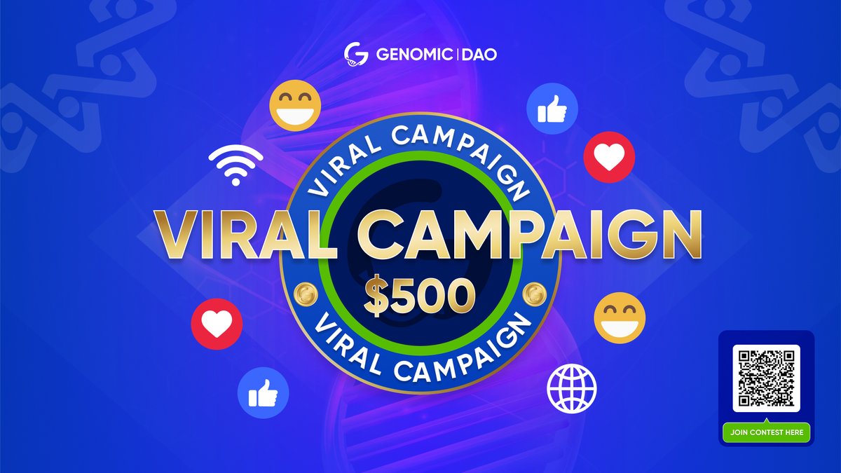 🌟 GenomicDAO VIRAL Campaign 🌟

In celebration of our Token Fair Launch on Feb 20, we're giving away $500 worth of rewards for our Genomic socialites 👀

⏰ Duration: Feb 18 - 25
👉 JOIN NOW: sweepwidget.com/c/67273-071y9s…

#giveaway #airdrop #AirdropCrypto  #AI #DeSci #Web3 #biotech
