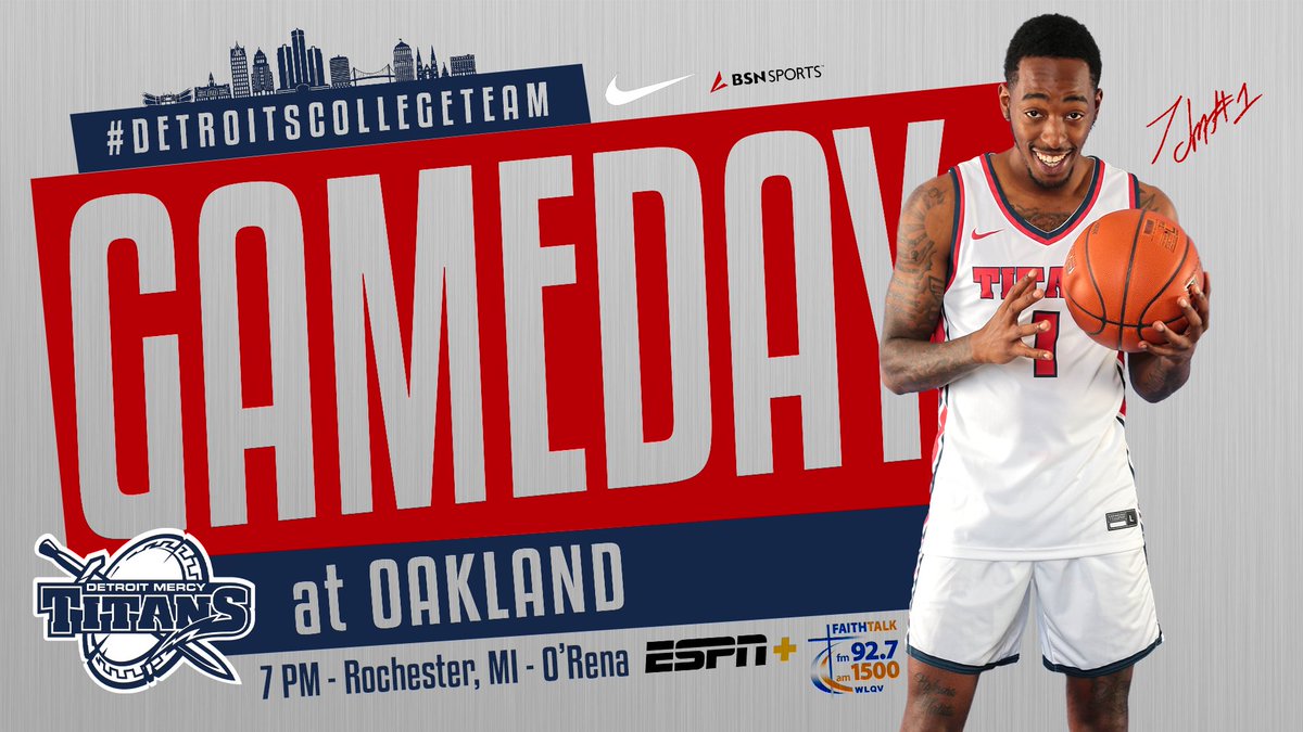 Huge #Gameday as we visit #MetroSeries rival Oakland tonight #HLMBB🏀 🕖 | 7 PM 🏟️ | O'rena 💻 | ESPN+ (tinyurl.com/2p86abua) 📈 | Live Stats (tinyurl.com/3943u98m) 📻 | @FaithTalkWLQV #DetroitsCollegeTeam | ⚔️