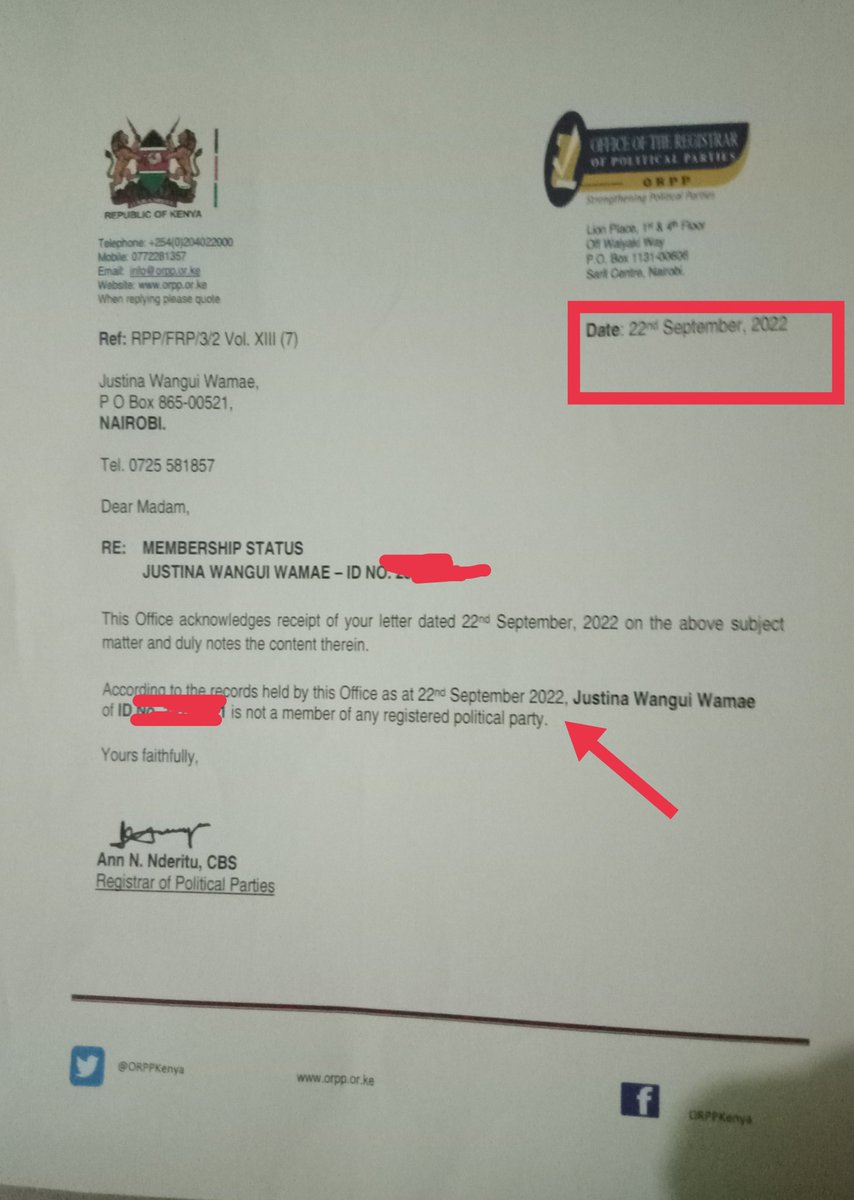 JUSTINA WAMAE tweet media