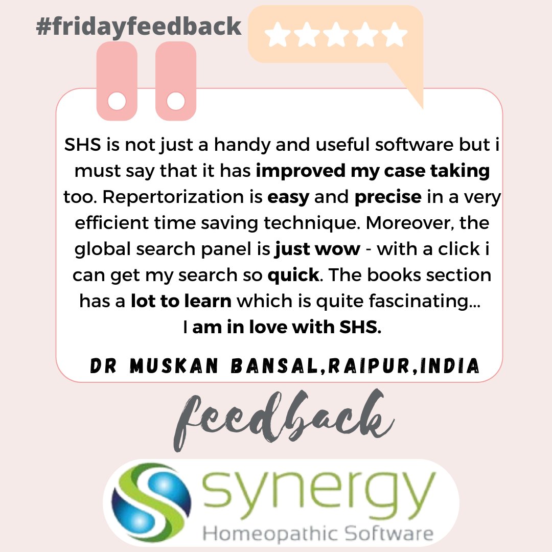 SynergyHomeoInd's tweet photo. We couldn’t ask for a better Feedback in the month of February !
Thanks Dr Muskan for a lovely share!
For others waiting to know more about the programs, message us now…
#fridayfeedback #homoeopathy #homeopathypractitioner #homeopathypractitionerindia #homeopathycourses https://t.co/AZJLahv0Pr
