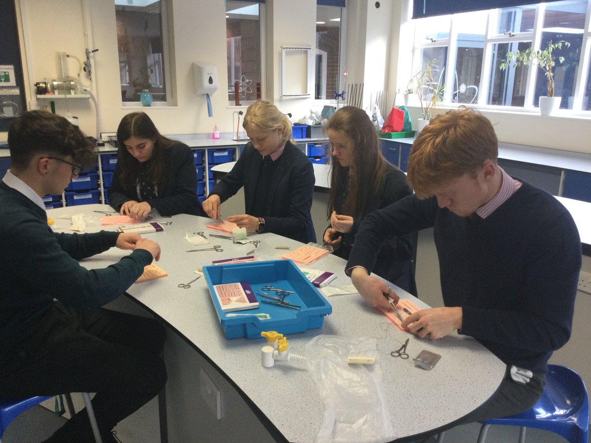 In this week's MedSoc former pupil Cai led a suturing skills workshop for our budding medics. A little more practise may be needed before they are let loose on real people! 😆
<a href="/KSGEnrichment/">Academic Enrichment | The King’s School</a> <a href="/KSGSixthForm/">Sixth Form | The King’s School</a> #DiscoveringKingsAmbition