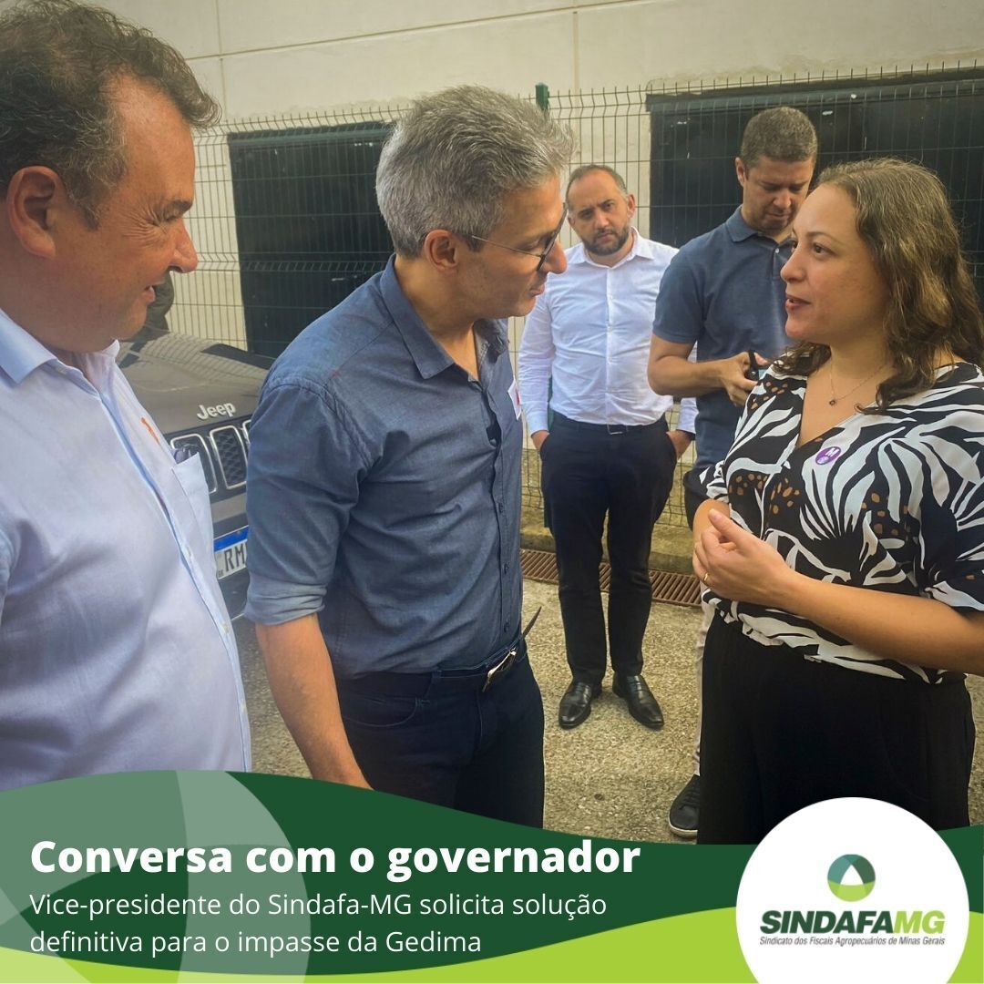 sindafamg's tweet photo. Durante a cerimônia de entrega de kits de modernização ao IMA, a vice-presidente do Sindafa-MG conversou com o governador @romeuzemaoficial sobre a #Gedima.
Veja em https://t.co/zL3ZxSCSqY (Link na BIO)! 🌐
#sindafamg #sindafa https://t.co/PsIYZrcXWu
