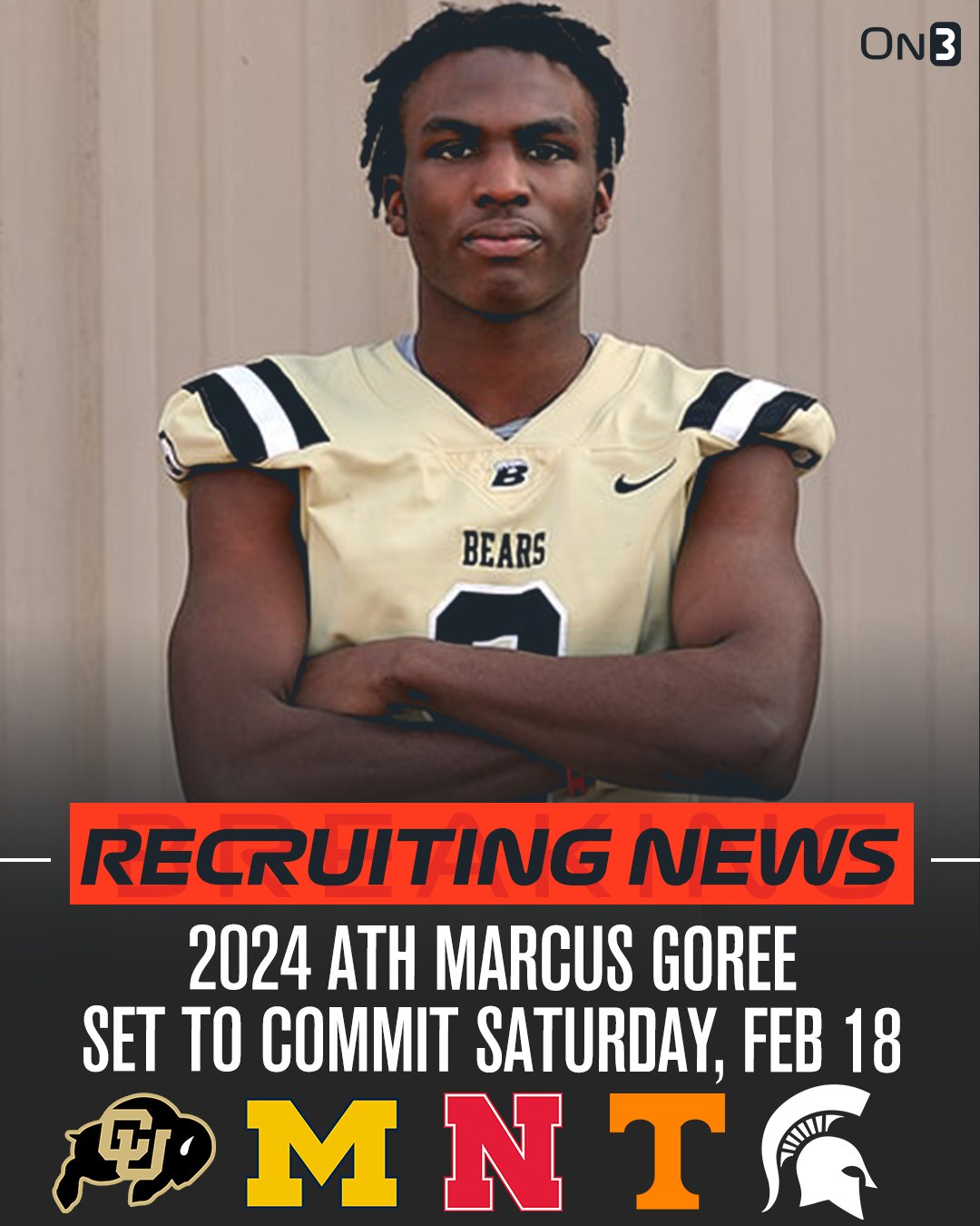 On3 Recruits on Twitter "🚨 NEW 🚨 2024 athlete Marcus Goree is set to