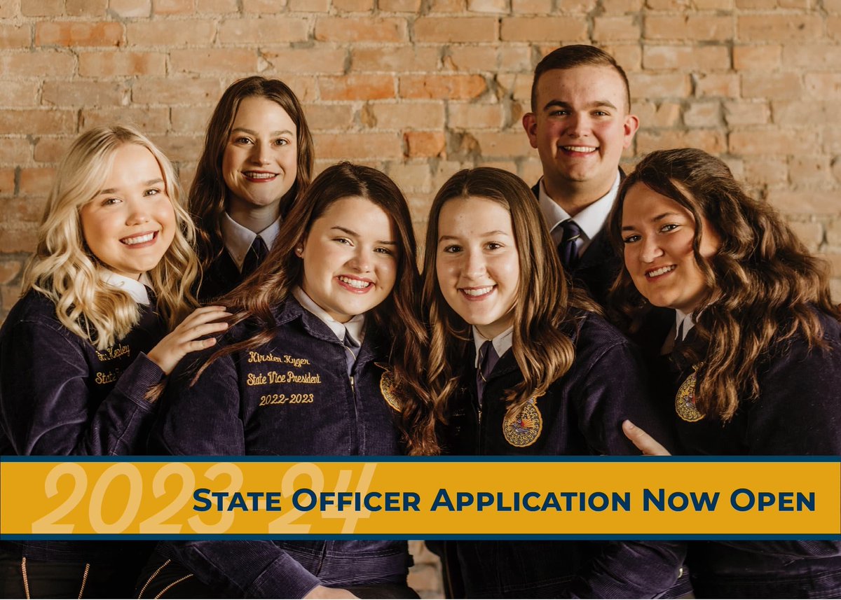 The State Officer Candidate Application is now open! Whether they are a graduating senior or are currently in college, FFA members with their state degree can apply. Head to ksffa.org to learn more about the application and process. #ksffa #stateoffice