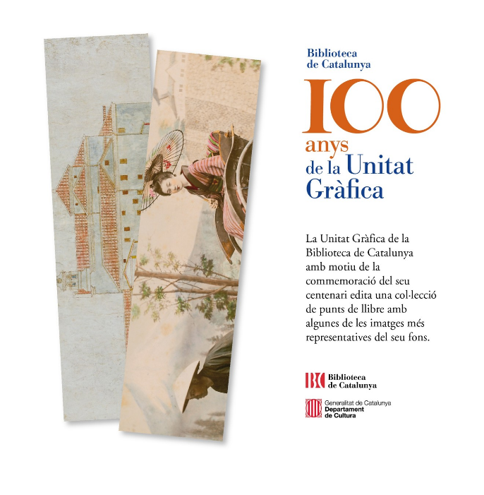 GTDocGrafics's tweet photo. Enguany la Unitat Gràfica de la @BiblioCatalunya commemora el seu centenari i ha editat una col·lecció de punts de llibre amb imatges emblemàtiques dels seus fons per celebrar-ho.

#puntsdellibre #Ephemera #DocsGrafics https://t.co/PEF4UjY2r7