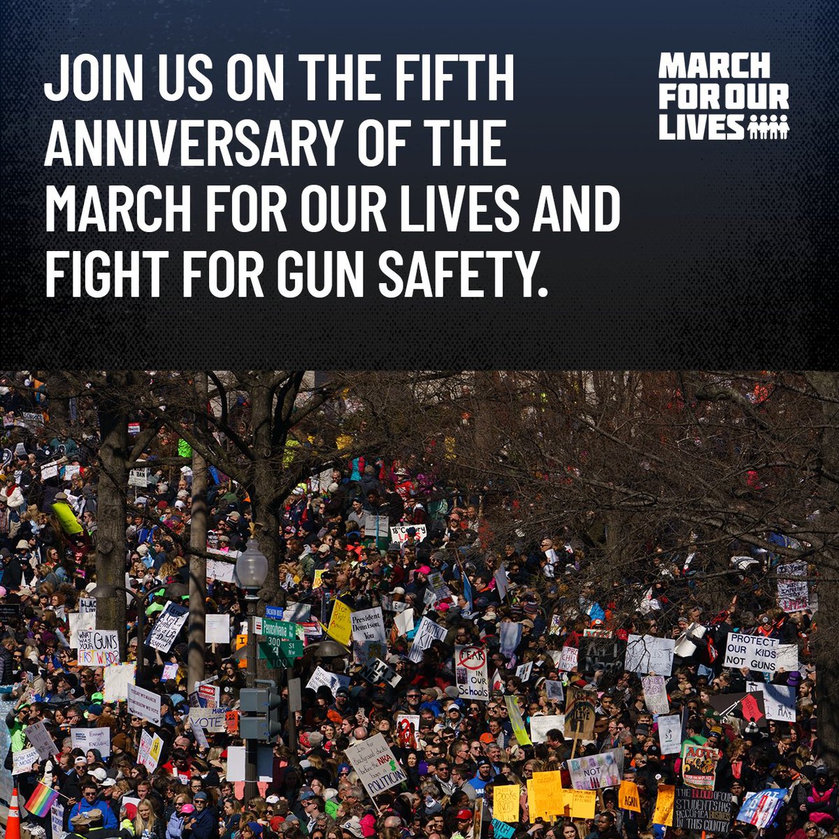 It's been five years, kids are still dying, and we're still fucking pissed. Rally with us on 3/24 to demand change. We’ll be in FL, PA, MI, CA, and TX. 

Link in bio.