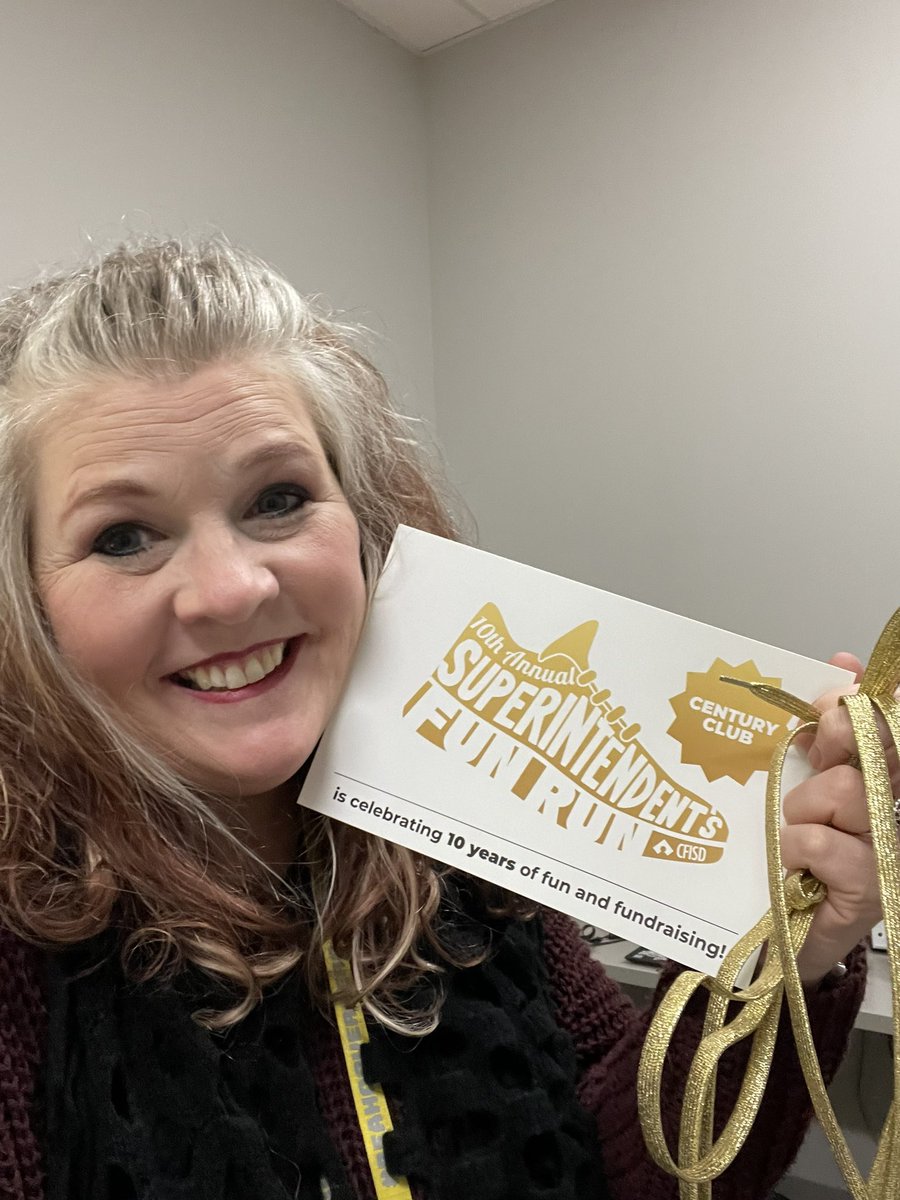 ChelleLeigh75's tweet photo. Got my gold laces today! I’m ready for the @cyfairisd #SuperintendentFunRun. @hoovercfisd have you signed up yet? #BeAHooverHero #CFISDSpirit #BringingouttheBest https://t.co/mLma9gqNfK