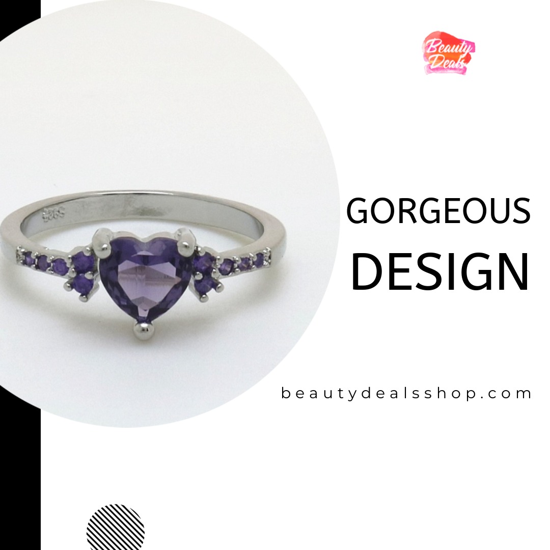 Capture the beauty with this stunning amethyst ring crafted with sterling silver and designed to perfection. Make a statement with this gorgeous piece and make her feel special. Buy it now and experience the beauty!

 #jewelries #jewelryideas