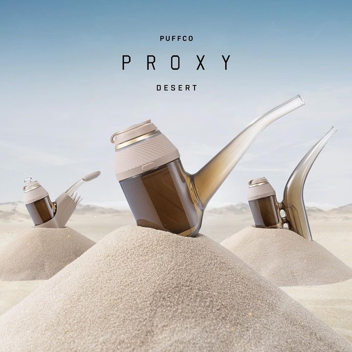 The Proxy Desert provides a new look to the same incredible experience that the Proxy offers. The best experience in cannab!s, paired with the best design and technology that naturally fits into any situation you find yourself. Check it out at puffco.com