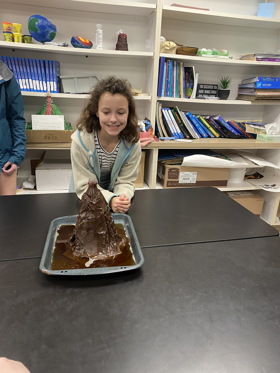 WCDS_Science's tweet photo. We int-“erupt” your day to show off this #WCDSGrade6 volcano project by student Merritt Carter. We can’t help but “lava” the creativity shown! #WCDSScience #WCDSMiddleSchool https://t.co/0qR2brjcse