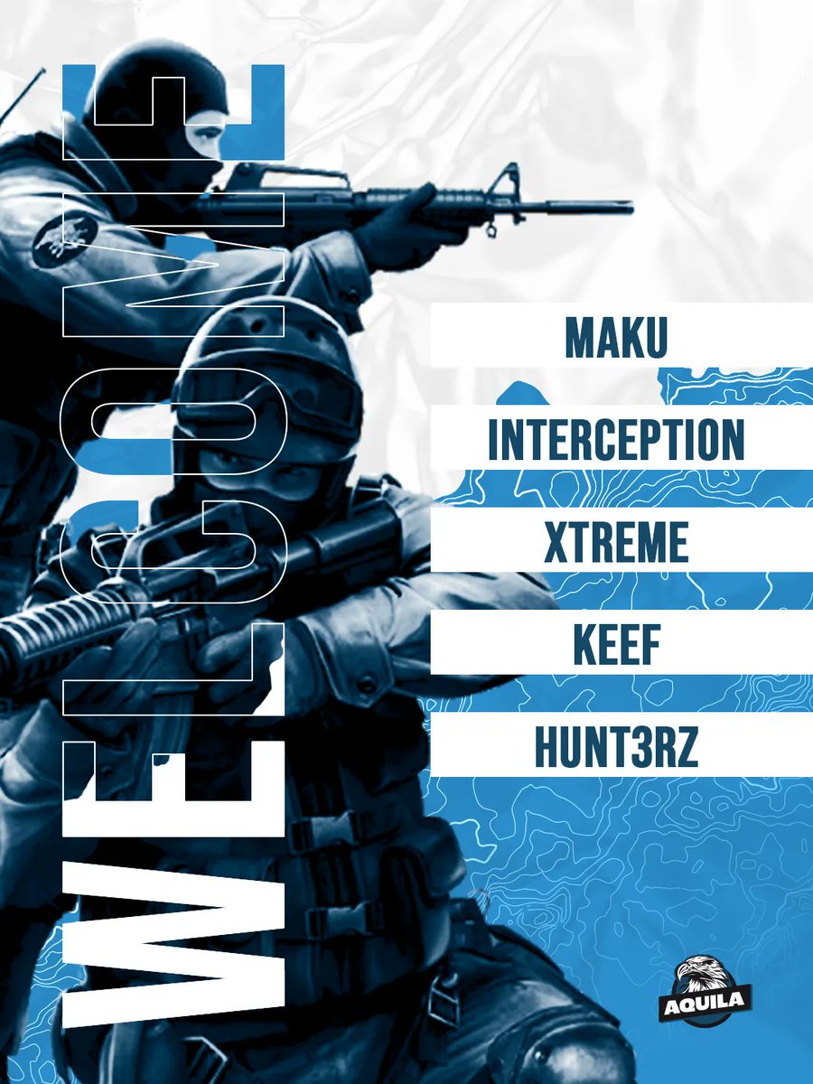 OOE_Aquila's tweet image. Heute stellen wir euch ein weiteres Team in unerem noch jungem Projekt vor! Das Team wird uns in der kommenden Saison in der 2. Division der ESL Meisterschaft und  ESEA Main repräsentieren!

@Maku_CS
@xTreMe_CS_
@Intercepti0nCS
@CsNterz
@keef_cs
@Miitschgo (Sub)