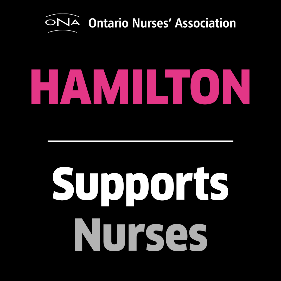 Hey #HamOnt do you #SupportNurses? Show your support alongside nurses & health care professionals who are demanding a better contract from @OntHospitalAssn & @fordnation! Join the picket at St Joseph’s Charlton Campus of Feb. 23! More info: ona.org/feb23