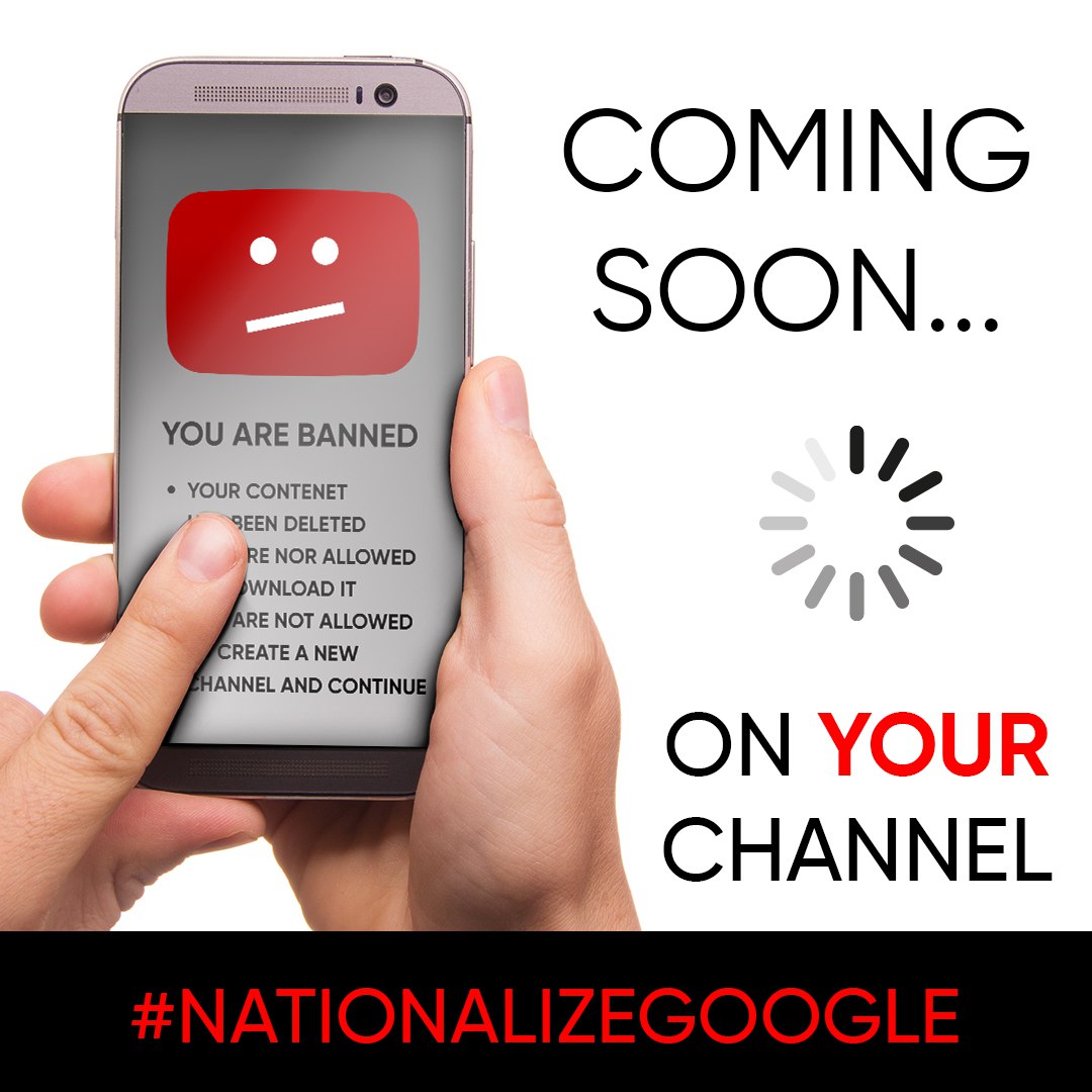 ❓ Do you wish for open &amp; fair exchange of ideas and #knowledge?
Then join #NationalizeGoogle wave! This would ensure that controversial topics and unfavorable #political opinions would NOT be censored.

#CreativeSociety stands for transparency &amp; openness of #information for all!
