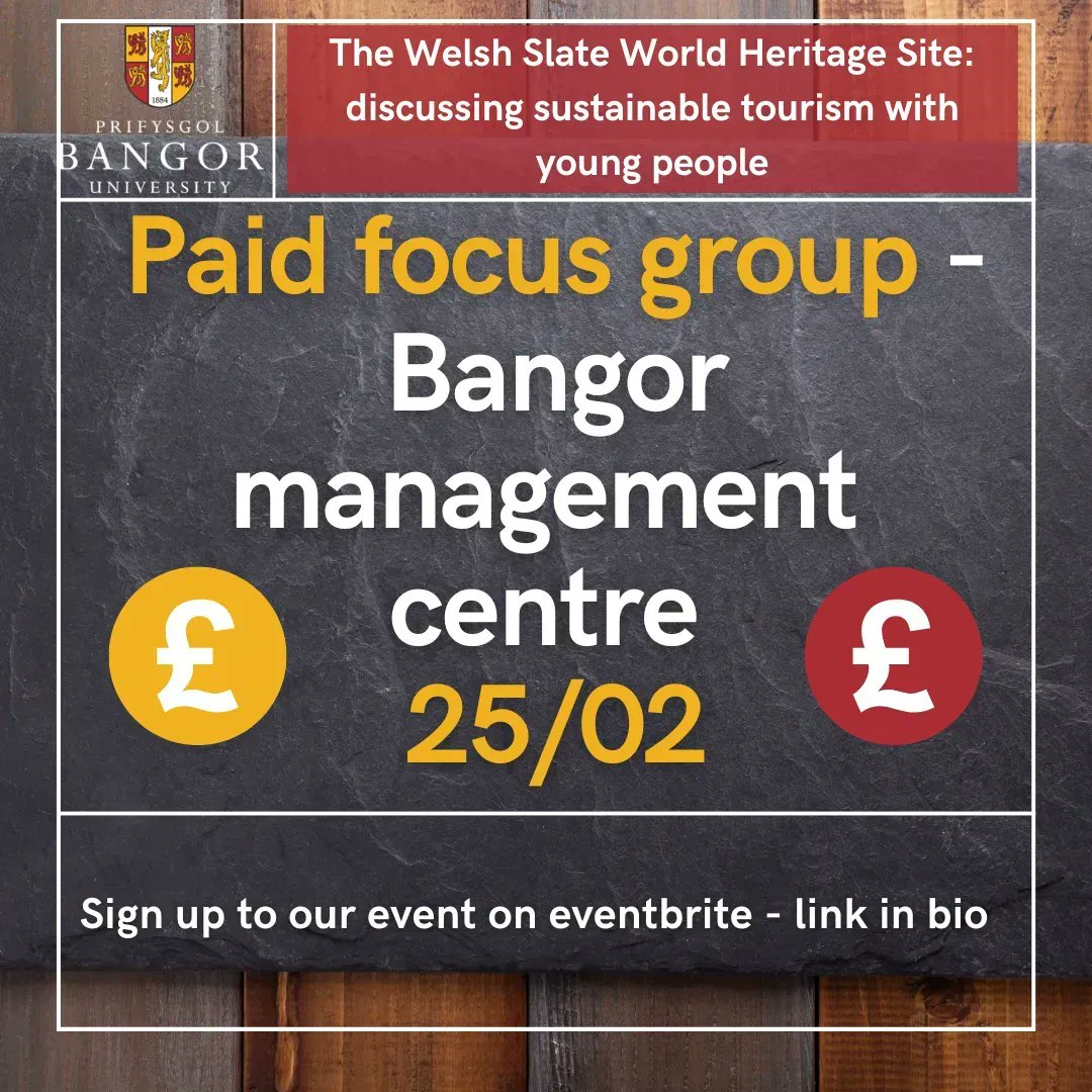 💷Cyfle â thâl i bobl ifanc 18-25 oed sy’n byw ger ardaloedd llechi gogledd-orllewin Cymru!
//
💷 Paid opportunity for young people aged 18-25 living near the slate areas of north-west Wales!
Link: buff.ly/3HU2vPq - A paid discussion around the Slate World heritage site🏔️