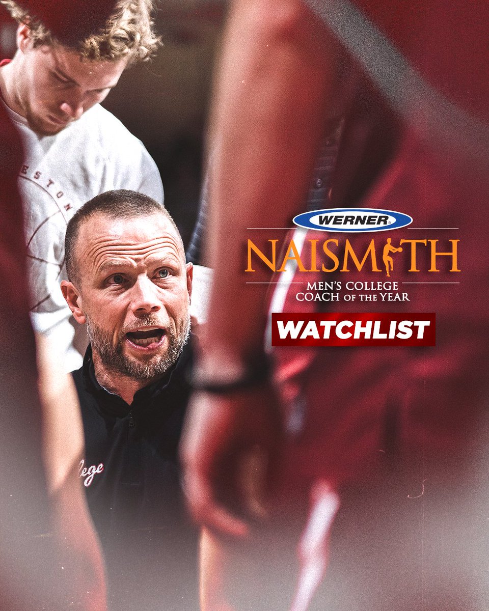 CofCBasketball's tweet image. Our Fearless Leader.

@patkelsey has been named to the @NaismithTrophy Men's College Coach of the Year Watch List.

#OurCity 🌴🏀