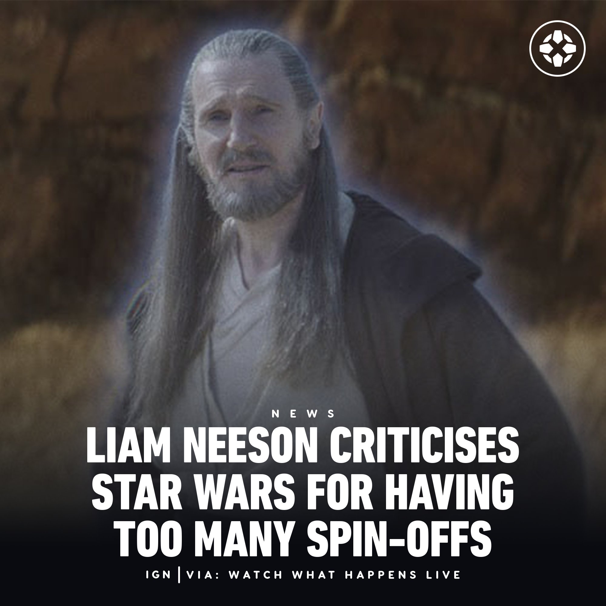 IGN on X: Liam Neeson was asked if he'd appear in a spin-off starring his  character Qui-Gon Jinn, quickly answering no and that There's so many  spin-offs of Star Wars. It's diluting