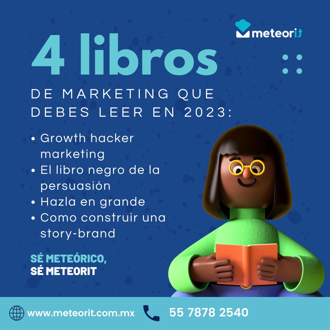 MeteorITmx's tweet image. ¿Qué otro libro agregarías a la lista? 🤓 Mejora en el mundo digital, digitalízate con MeteorIT. ⭐️
📱 wa.link/85tv8l
📩contacto@meteorit.com.mx
#web #design #paginaweb #ecommerce #seo #sem #salesforce #responsive #conversion #embudodeconversion #agenciademarketing