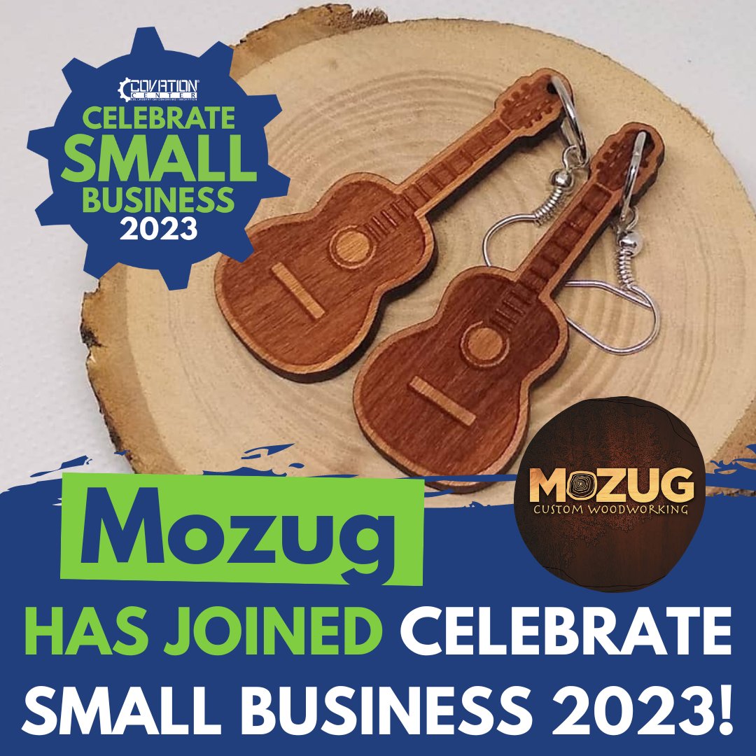 Mozug Custom WoodWorking creates custom lasercut and engraved woodpieces. Stop by their booth at our Celebrating Small Business event on February 28th! Save your seat on our website. 
covationcenter.org/celebrate-smal…