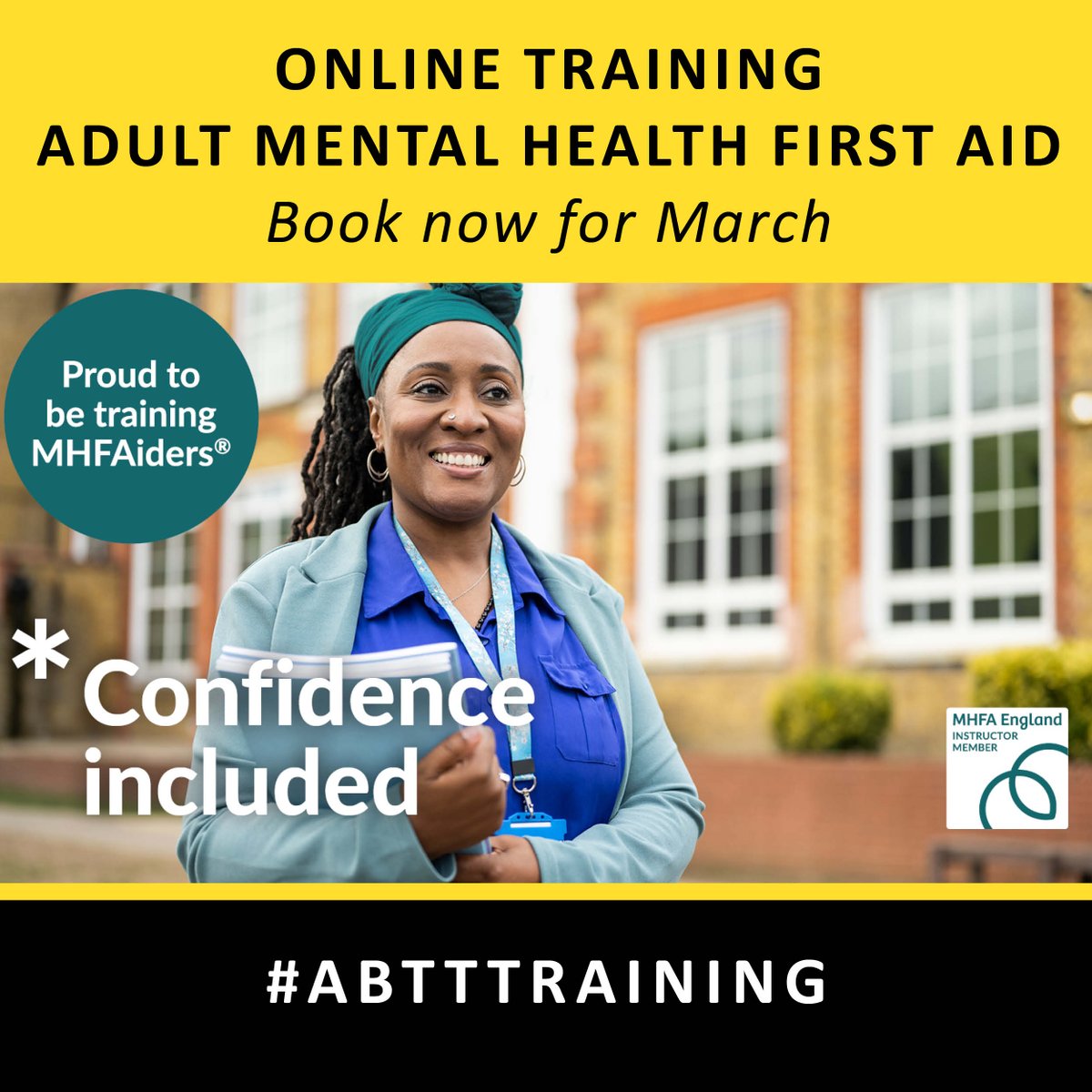 theabtt's tweet photo. Our new Mental Health First Aid course will ensure that all trained MHFAiders can confidently support themselves and their colleagues in the arts.

Book now for our March course with trained MHFAiders within the industry.  

Find out more: https://t.co/3KMX38QPKC

#ABTTTraining https://t.co/DM3wV8PSYG