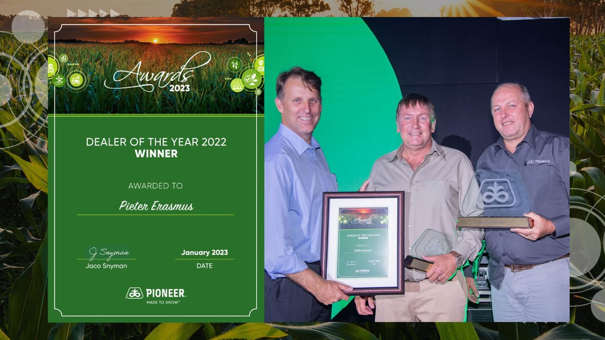 IgorTeslenko4's tweet photo. Great to see Corteva’s Pioneer® sales team recognized at the recent Pioneer Awards in South Africa for their achievements in 2022.
Well done team! Let’s keep #DrivingFarmingForward! https://t.co/PnrPOAS5PN